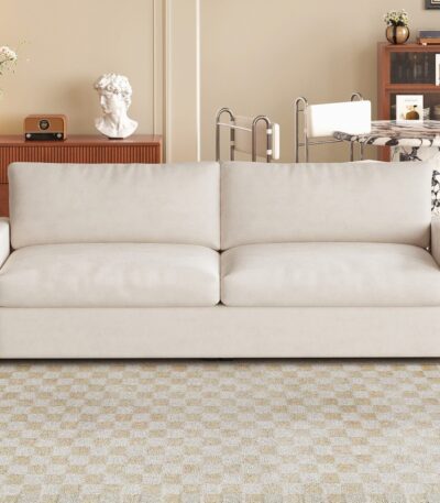 Intersect Home Loveseat - Fabric - Neutral Beige - Living Room