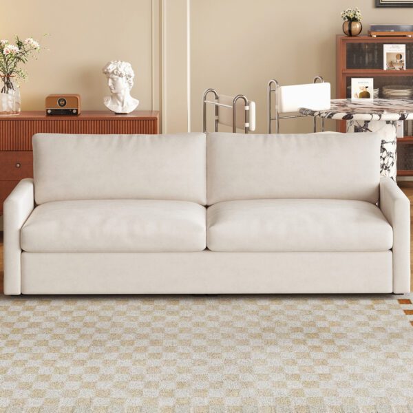 Intersect Home Loveseat - Fabric - Neutral Beige - Living Room